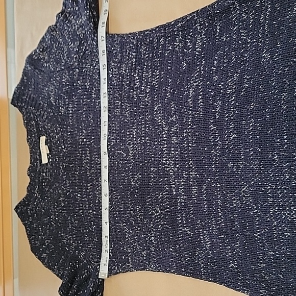 Kenar Size S Navy Blue with Silver Thread Long Sleeve Sweater, Gently Used Cond - Picture 6 of 10